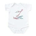 thumbnail image 1 of CafePress - Stick Figure Water Skiing Infant Bodysuit - Baby Light Bodysuit, Size Newborn - 24 Months, 1 of 4