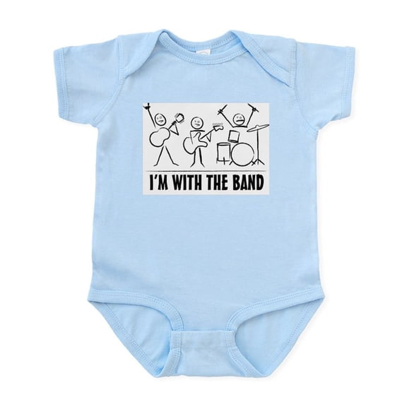 CafePress - Stickman Band Body Suit - Baby Light Bodysuit, Size Newborn - 24 Months