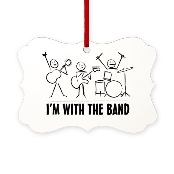 CafePress - Stickman Band - Scroll Ornament