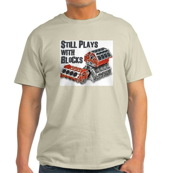 CafePress - Still Plays With Blocks T Shirt - Men's Classic Graphic T-Shirt