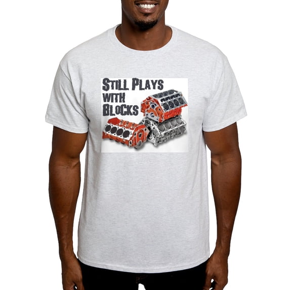 CafePress - Still Plays With Blocks T Shirt - Men's Classic Graphic T-Shirt