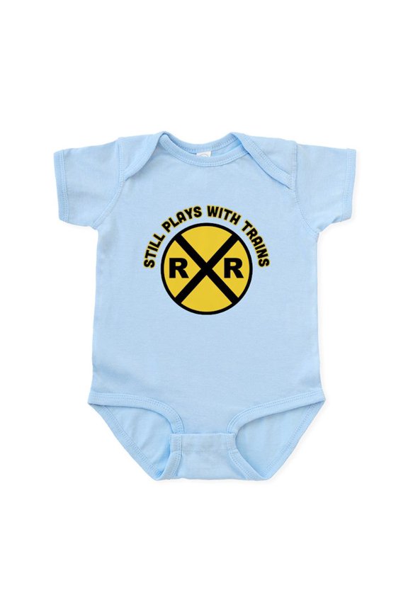 - Still Plays With Trains Baby Light Bodysuit - Baby Light Bodysuit, Size Newborn - 24 Months