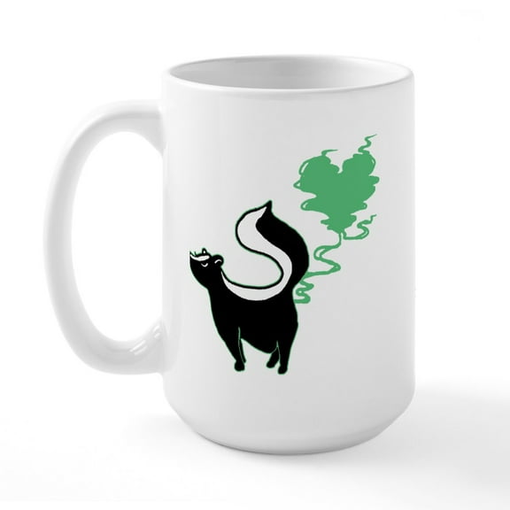 CafePress - Stinky Love Skunk Large Mug - 15 oz Ceramic Large White Novelty Mug