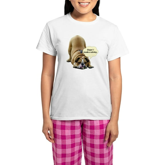 CafePress - Stinky Women's Light Pajamas - Women's Short Sleeve Print T-Shirt and Pants Light Cotton Pajama Set