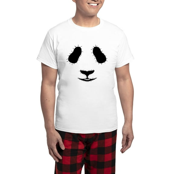 CafePress - Stitched Panda Face Pajamas - Men's Light Loose Fit Cotton Pajama Set