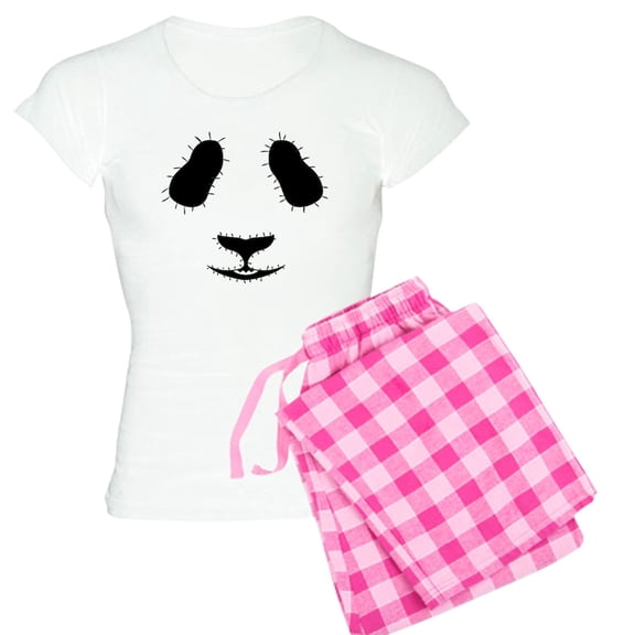 CafePress - Stitched Panda Face Pajamas - Women's Short Sleeve Print T-Shirt and Pants Light Cotton Pajama Set