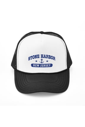 - Stone Harbor NJ - Adjustable Unisex Printed Trucker Hat with Mesh Back