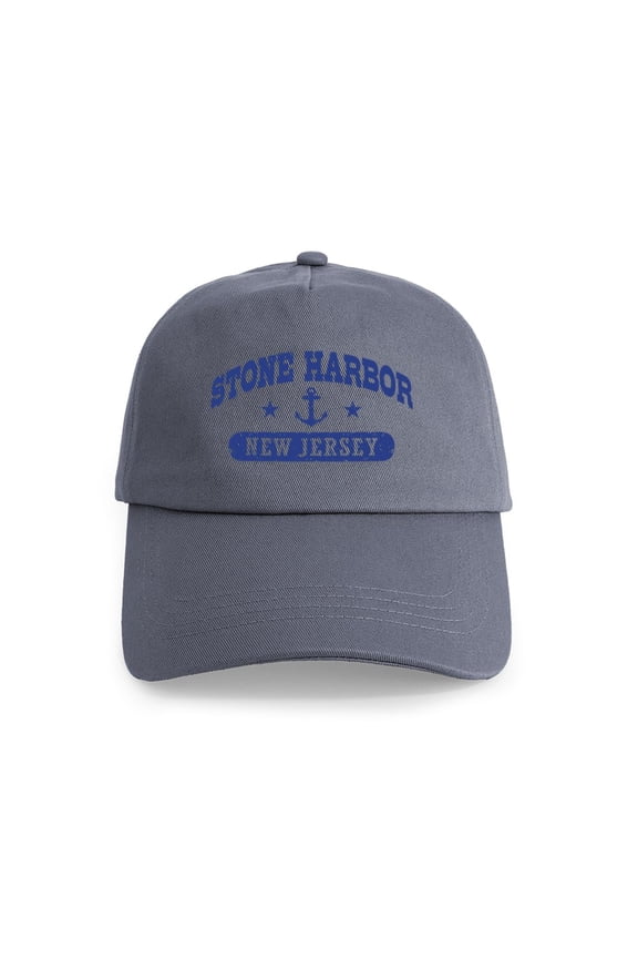 - Stone Harbor NJ Cap - Adjustable 100% Brushed Unisex Casual Cotton Baseball Cap, Beige, 1
