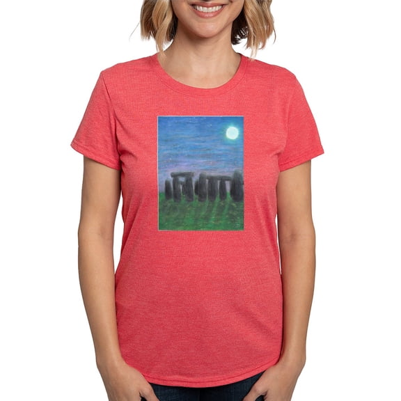CafePress - Stonehenge In Moonlight Ash Grey T Shirt - Womens Tri-blend T-Shirt