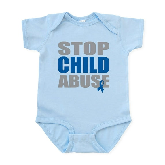CafePress - Stop Child Abuse 4 Infant Bodysuit - Baby Light Bodysuit, Size Newborn - 24 Months