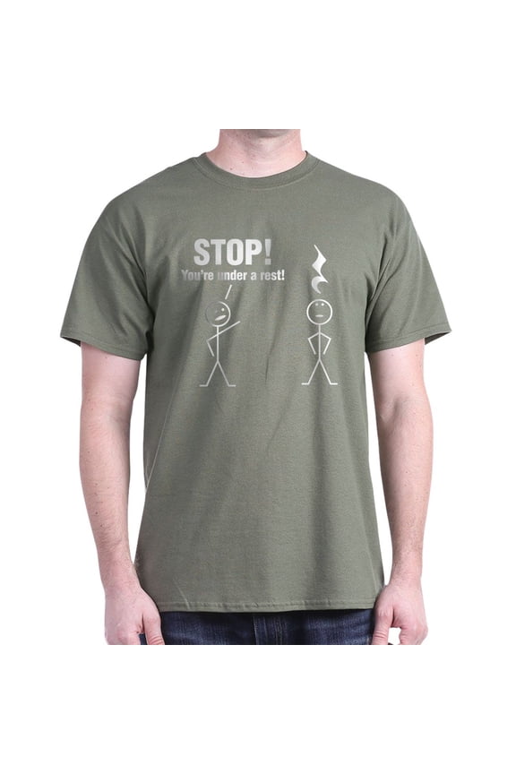 - Stop! Dark T Shirt - Men's Classic Graphic Cotton T-Shirt