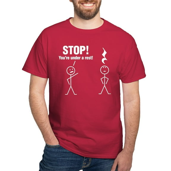 CafePress - Stop! Dark T Shirt - Men's Classic Graphic Cotton T-Shirt