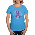 thumbnail image 1 of CafePress - Stop Domestic Violence Ribbon Women's Dark T Shirt - Women's Traditional Fit Dark T-Shirt, 1 of 4