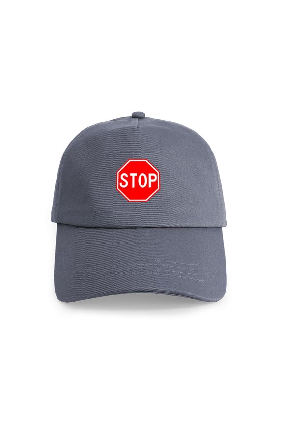 - Stop Sign Cap - Adjustable 100% Brushed Unisex Casual Cotton Baseball Cap, Beige, 1