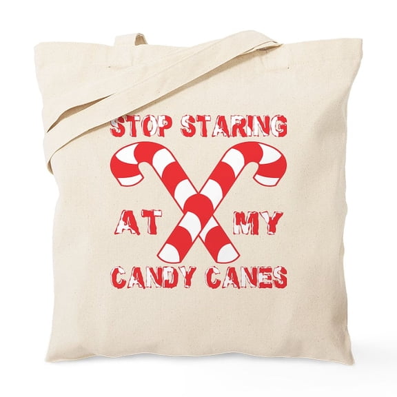 CafePress - Stop Staring At My Candy Canes Tote Bag - Unisex Canvas Tote Bag, Beige, 1-Piece