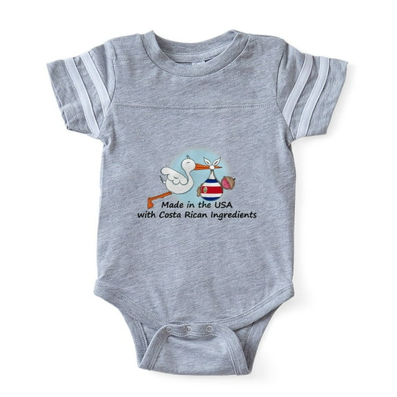 CafePress - Stork Baby Costa 2 - Cute Infant Baby Football Bodysuit