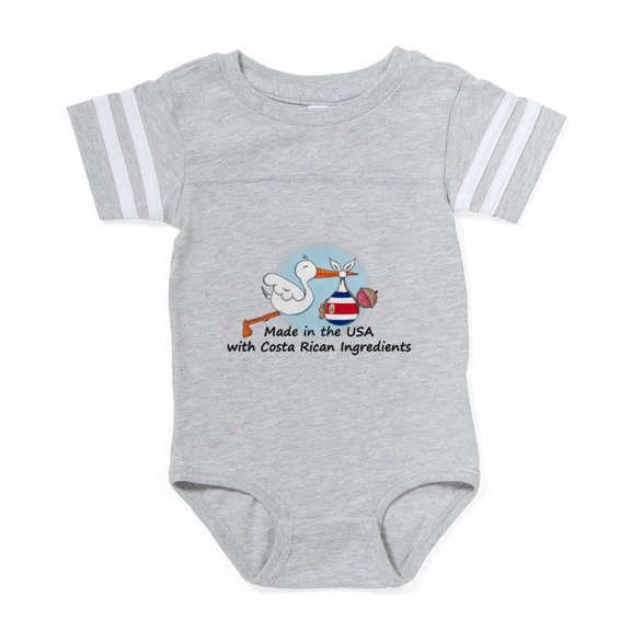 CafePress - Stork Baby Costa 2 - Cute Infant Baby Football Bodysuit