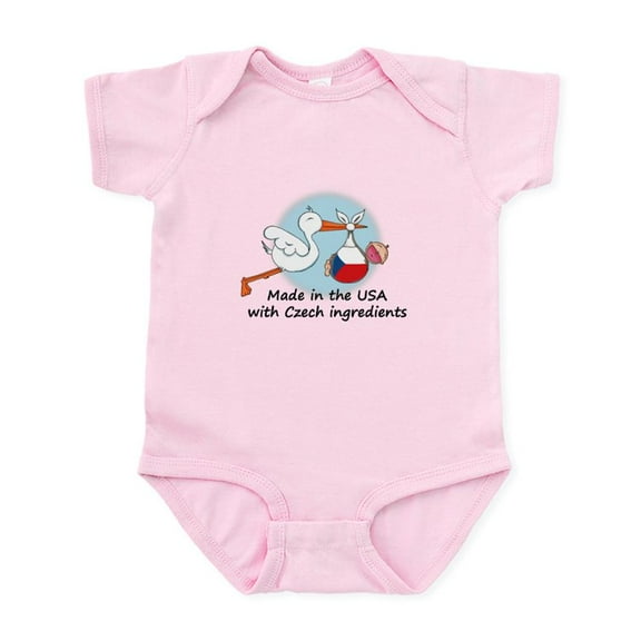 CafePress - Stork Baby Czech Rep. USA Infant Bodysuit - Baby Light Bodysuit, Size Newborn - 24 Months
