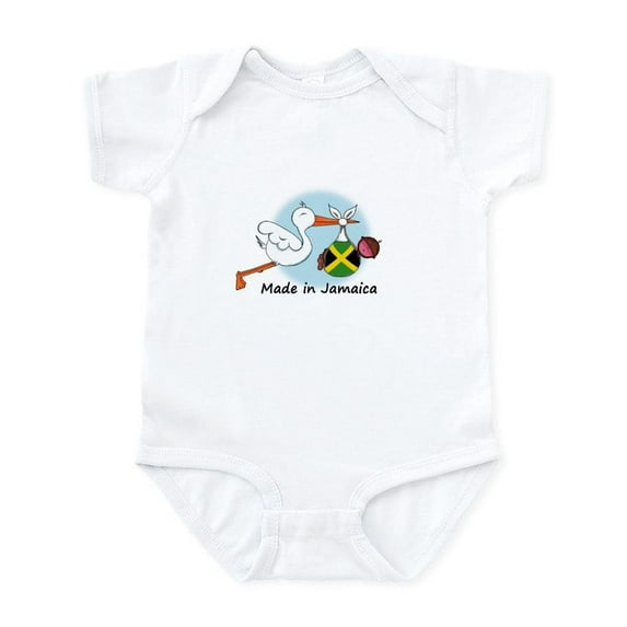 CafePress - Stork Baby Jamaica Infant Bodysuit - Baby Light Bodysuit, Size Newborn - 24 Months