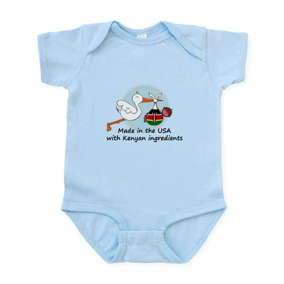 CafePress - Stork Baby Kenya USA Infant Bodysuit - Baby Light Bodysuit, Size Newborn - 24 Months