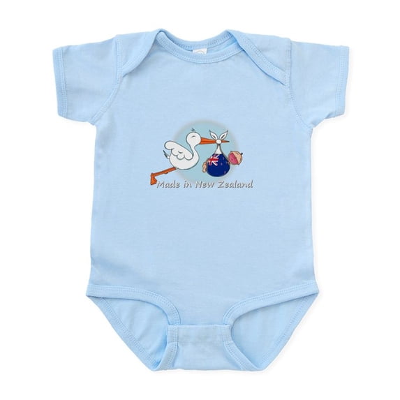 CafePress - Stork Baby NZ White Body Suit - Baby Light Bodysuit, Size Newborn - 24 Months