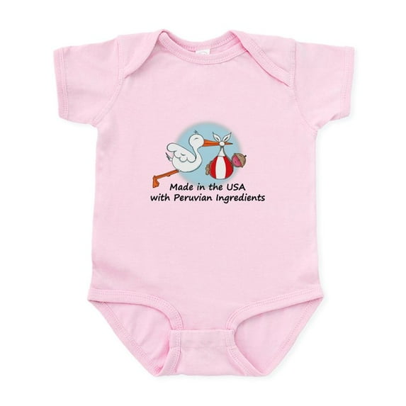 CafePress - Stork Baby Peru USA Infant Bodysuit - Baby Light Bodysuit, Size Newborn - 24 Months