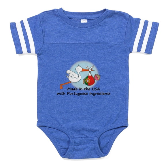 CafePress - Stork Baby Port 2 - Cute Infant Baby Football Bodysuit