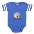 thumbnail image 1 of CafePress - Stork Baby Rom2 - Cute Infant Baby Football Bodysuit, 1 of 3