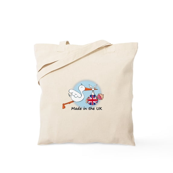 CafePress - Stork Baby UK Tote Bag - Unisex Canvas Tote Bag, Beige, 1-Piece