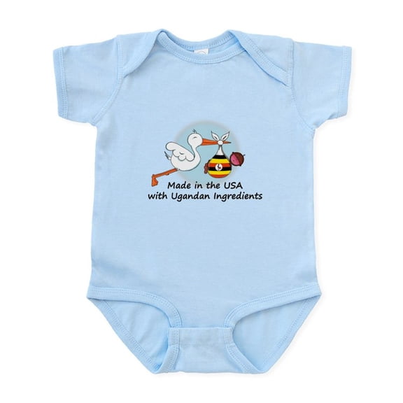 CafePress - Stork Baby Uganda USA Infant Bodysuit - Baby Light Bodysuit, Size Newborn - 24 Months