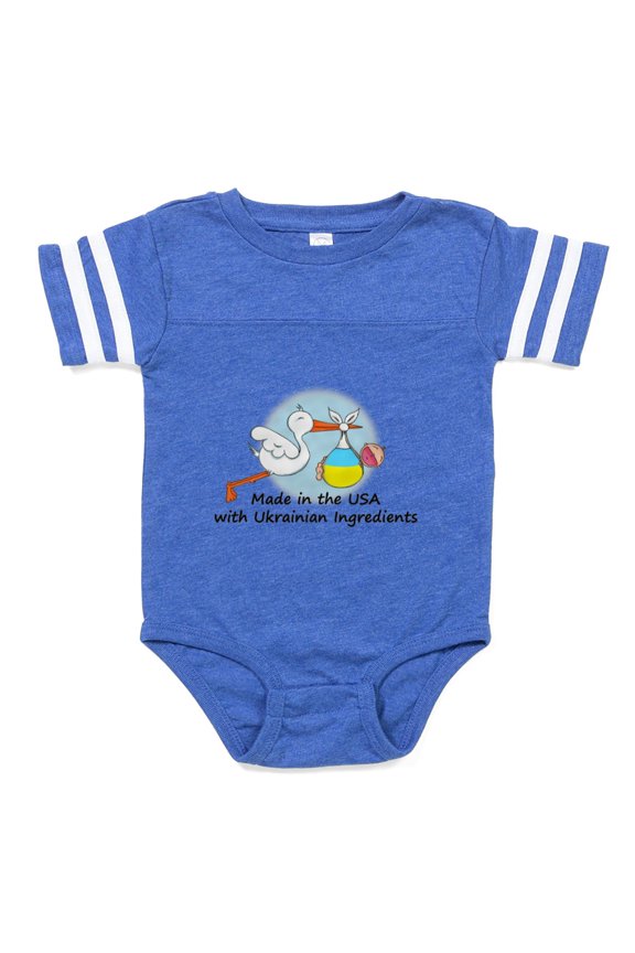 - Stork Baby Ukr 2 - Cute Infant Baby Football Bodysuit