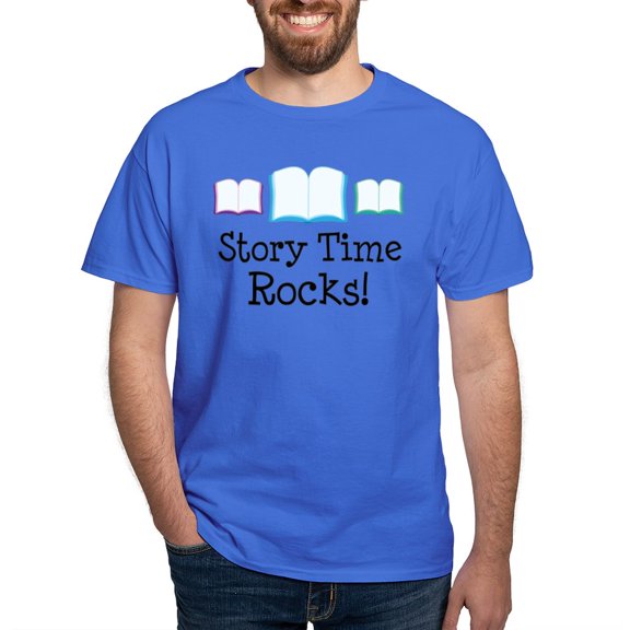 CafePress - Story Time Rocks T Shirt - Men's Classic Graphic Cotton T-Shirt
