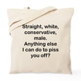 thumbnail image 1 of CafePress - Straight, White...(BL) Tote Bag - Unisex Canvas Tote Bag, Beige, 1-Piece, 1 of 6