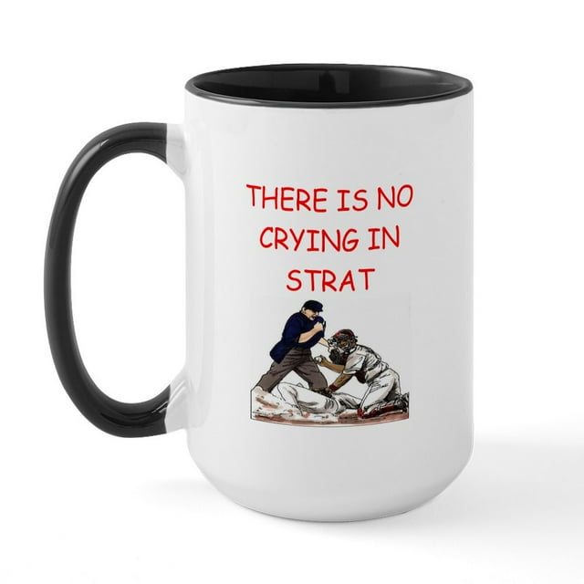 CafePress - Strat O Matic Baseball Joke Large Mug - 15 oz Ceramic Large White Novelty Mug