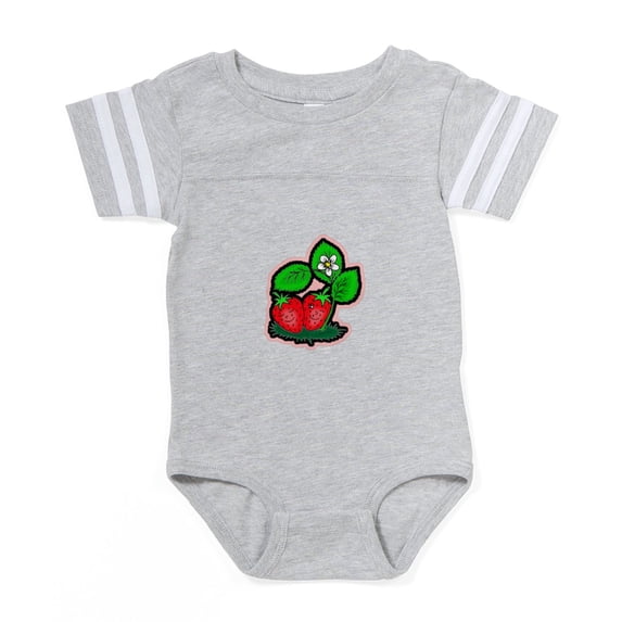 CafePress - Strawberry Friends - Cute Infant Baby Football Bodysuit