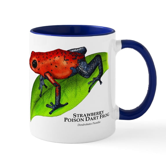 CafePress - Strawberry Poison Dart Frog Mug - 11 oz Ceramic Mug - Novelty Coffee Tea Cup