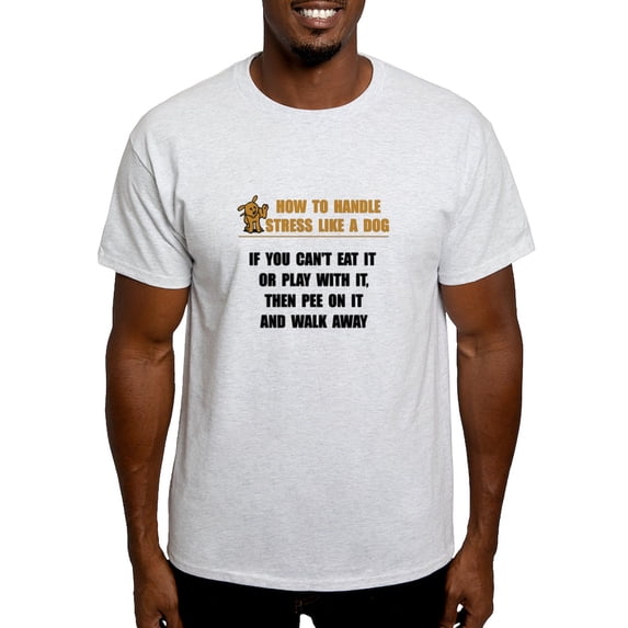 CafePress - Stress Like Dog Light T Shirt - Men's Classic Graphic T-Shirt