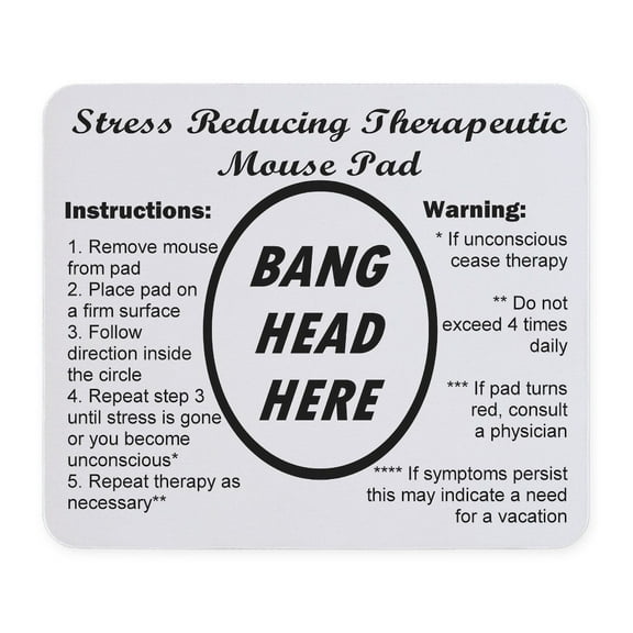 CafePress - Stress Reducing Mousepad Mousepad - Non-slip Rubber Mousepad, Gaming Mouse Pad