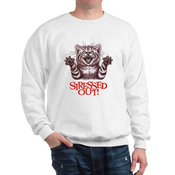 CafePress - Stressed Out Sweatshirt - Crew Neck Sweatshirt