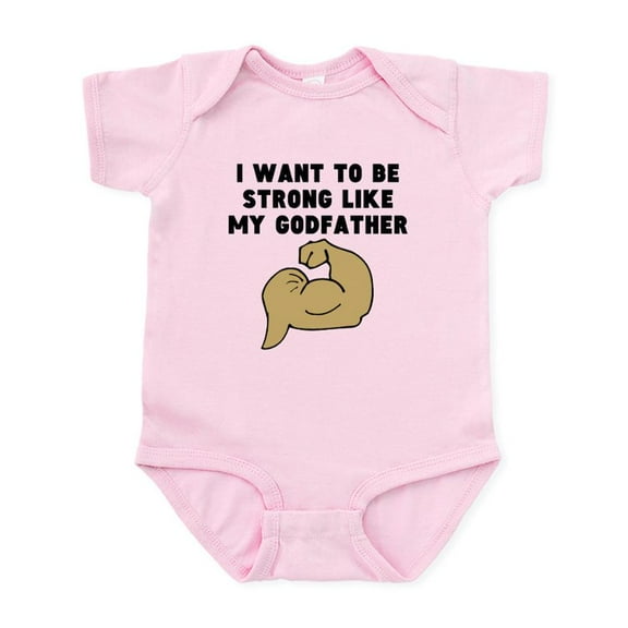 CafePress - Strong Like My Godfather Body Suit - Baby Light Bodysuit, Size Newborn - 24 Months