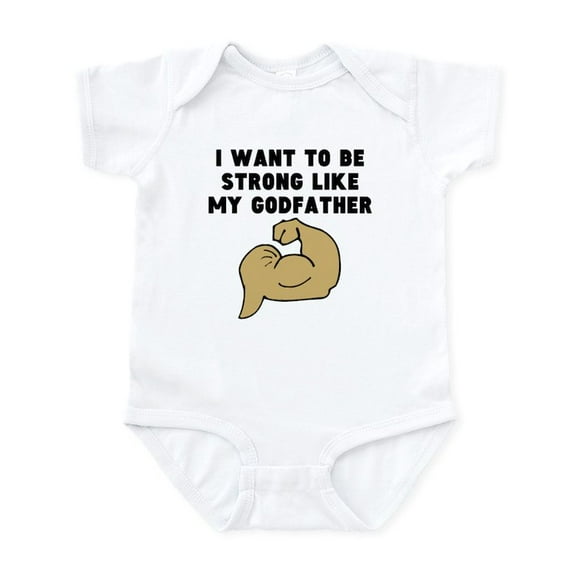 CafePress - Strong Like My Godfather Body Suit - Baby Light Bodysuit, Size Newborn - 24 Months