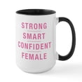 thumbnail image 1 of CafePress - Strong Smart Confident Female Large Mug - 15 oz Ceramic Large White Novelty Mug, 1 of 4