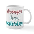 thumbnail image 1 of CafePress - Stronger Than Yesterday - 11 oz Ceramic Mug - Novelty Coffee Tea Cup, 1 of 4