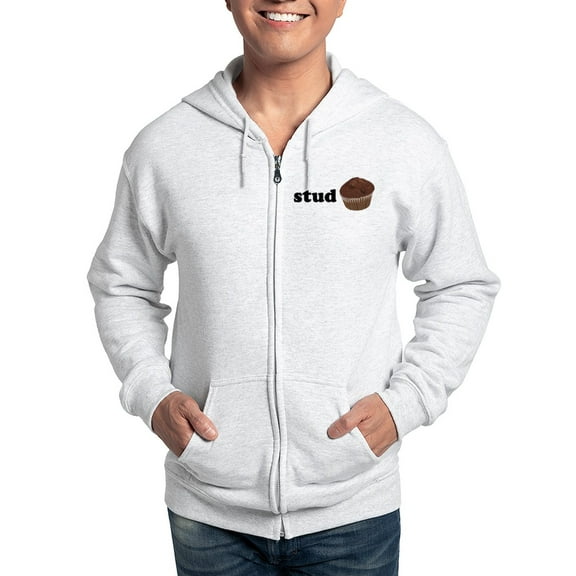 CafePress - Stud Muffin Zip Hoodie - Zip Hoodie, Classic Hooded Sweatshirt with Metal Zipper