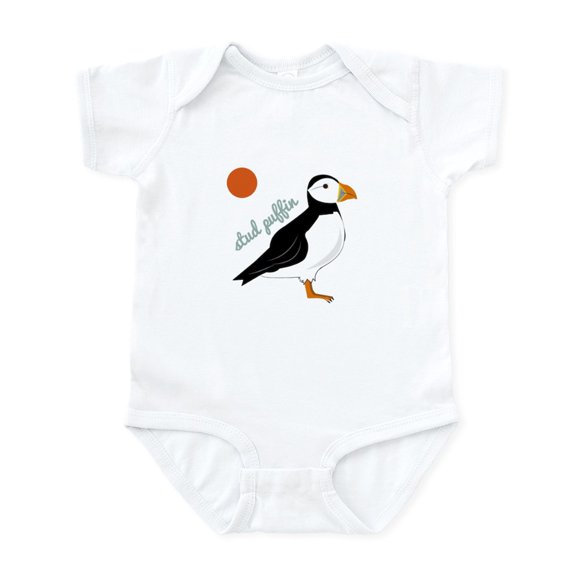 CafePress - Stud Puffin Body Suit - Baby Light Bodysuit, Size Newborn - 24 Months
