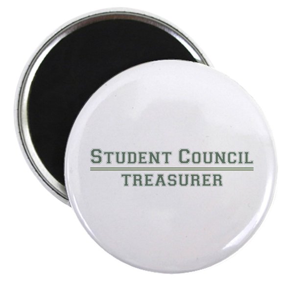 CafePress - Student Council Treasurer Magnet - 2.25" Round Magnet, Refrigerator Magnet, Button Magnet Style