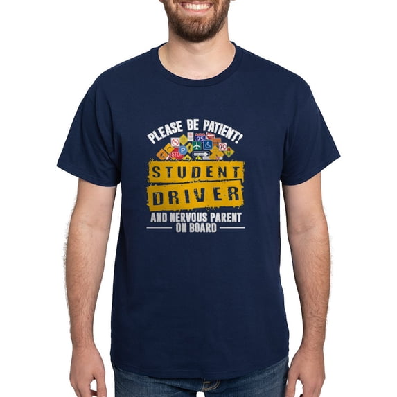 CafePress - Student Driver Nervous Parent Funny Drivin T Shirt - Men's Classic Graphic Cotton T-Shirt
