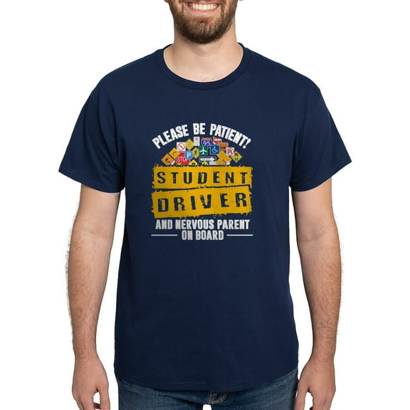 CafePress - Student Driver Nervous Parent Funny Drivin T Shirt - Men's Classic Graphic Cotton T-Shirt