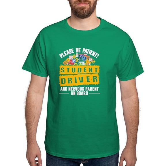 CafePress - Student Driver Nervous Parent Funny Drivin T Shirt - Men's Classic Graphic Cotton T-Shirt
