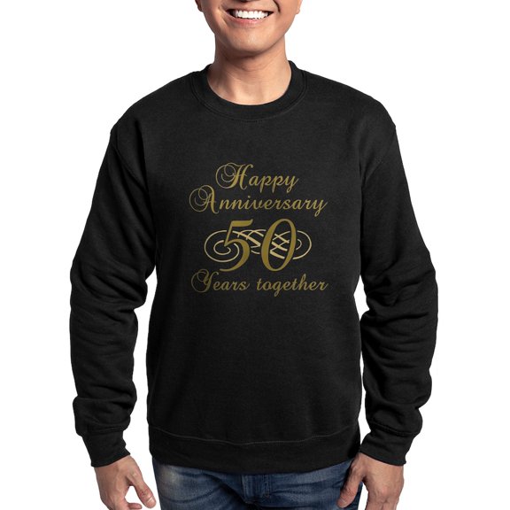 CafePress - Stylish 50Th Anniversary Sweatshirt (Dark) - Classic Crew Neck Sweatshirt